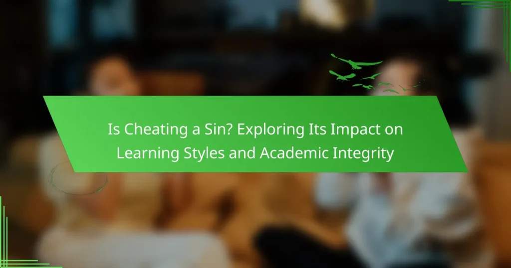 Is Cheating a Sin? Exploring Its Impact on Learning Styles and Academic Integrity