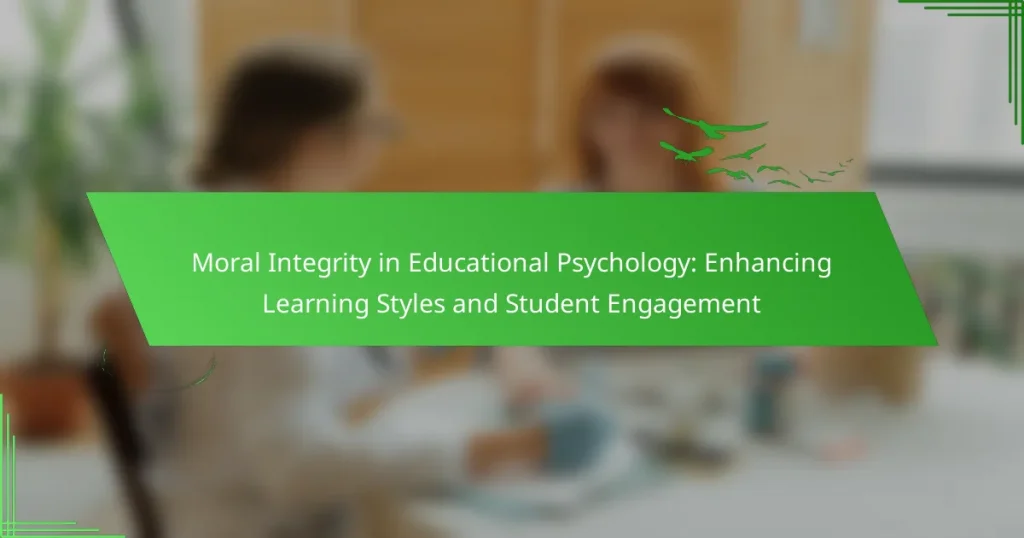 Moral Integrity in Educational Psychology: Enhancing Learning Styles and Student Engagement