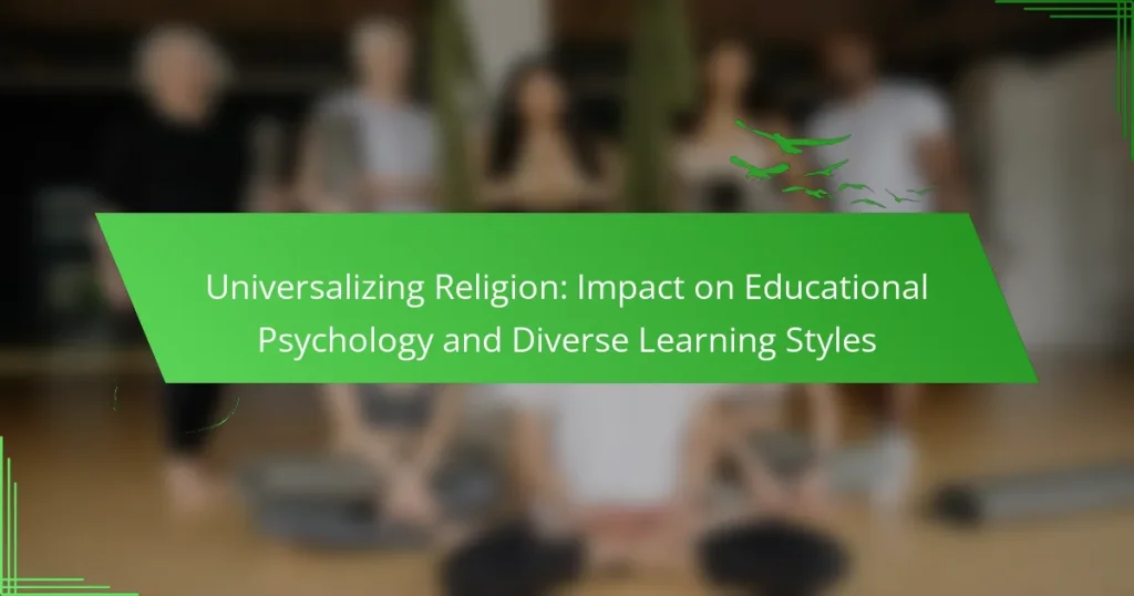 Universalizing Religion: Impact on Educational Psychology and Diverse Learning Styles