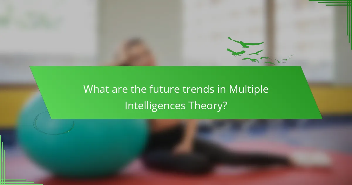 What are the future trends in Multiple Intelligences Theory?