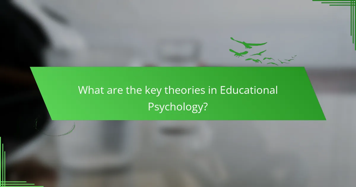 What are the key theories in Educational Psychology?