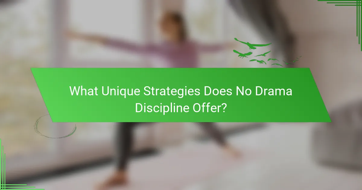 What Unique Strategies Does No Drama Discipline Offer?